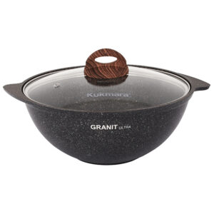 Казан для плова 3,5л со стеклянной крышкой, АП линия «Granit Ultra» (Original)