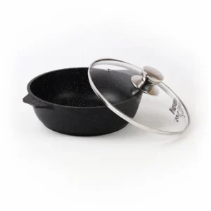 Жаровня 2,4 л Мечта Гранит Black с крышкой и антипригарным покрытием, арт. 32802