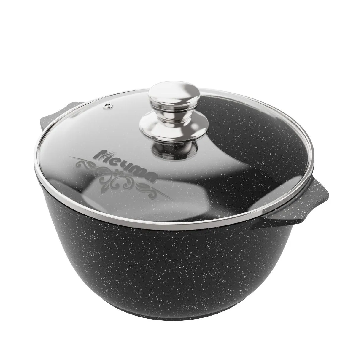 Мечта Кастрюля black мечта, Литой алюминий, Стекло, 6 л