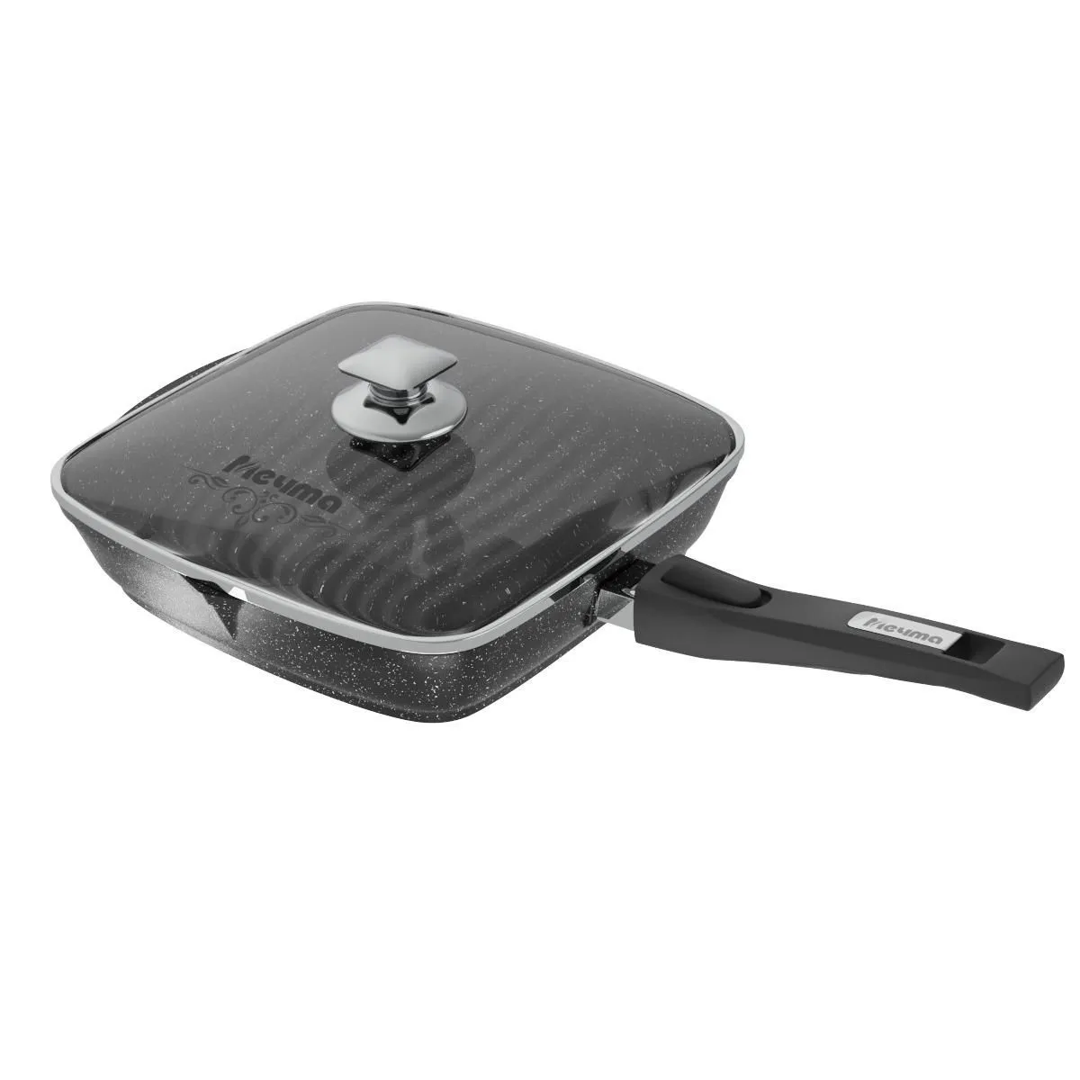 Сковорода гриль "Мечта" 28 см. с крышкой С068802