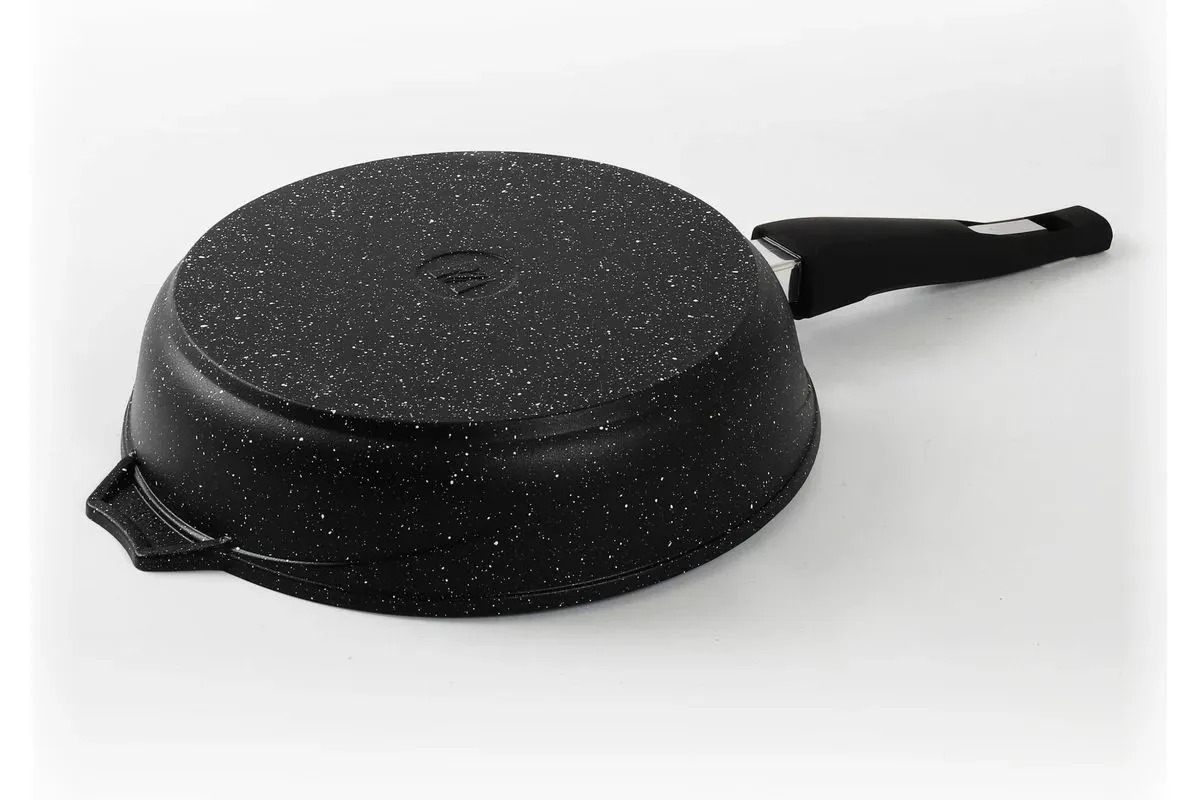 Сковорода 24 см МЕЧТА С024802 АП Гранит black со съемной ручкой и стеклянной крышкой — изображение 4