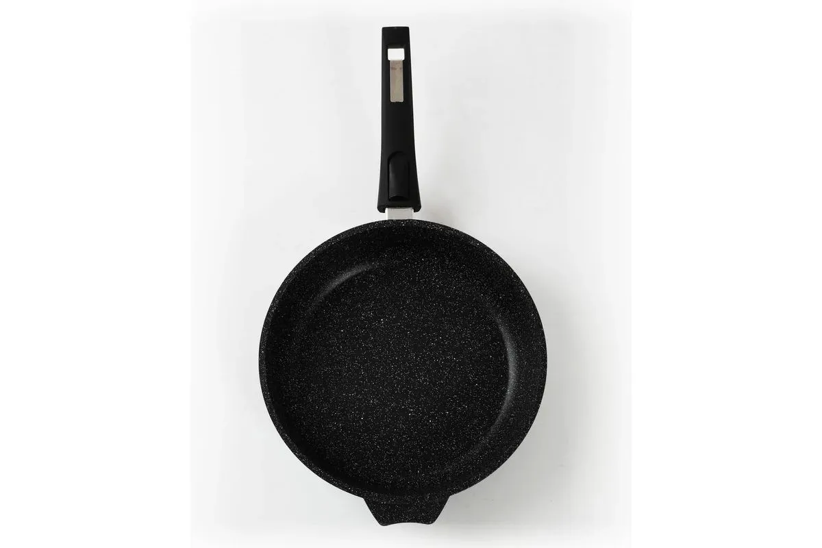 Сковорода 24 см МЕЧТА С024802 АП Гранит black со съемной ручкой и стеклянной крышкой — изображение 3