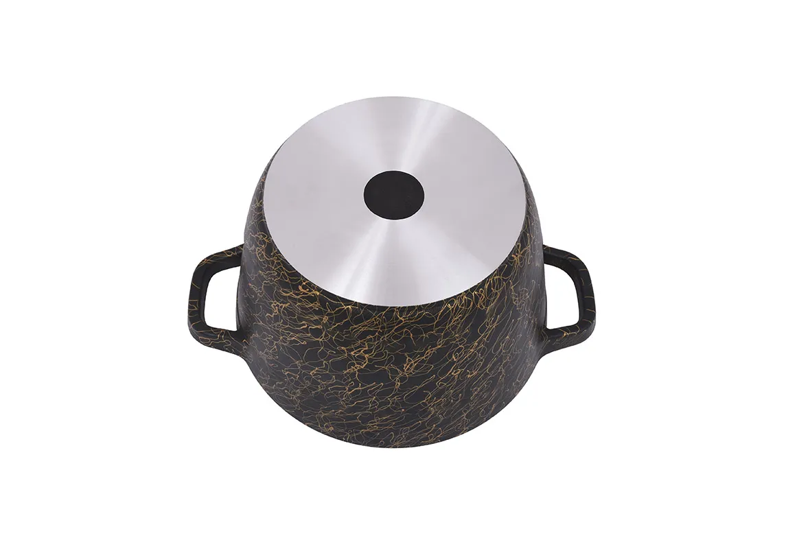 Кастрюля 4,5л со стеклянной крышкой, АП линия "Грация" (черный/золото) — изображение 3