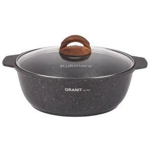 Кастрюля-жаровня 3л со стеклянной крышкой, АП линия «Granit Ultra» (Original)