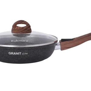 Сковорода 26 см со съемной ручкой, стеклянной крышкой, АП линия "Granit ultra" (Original)