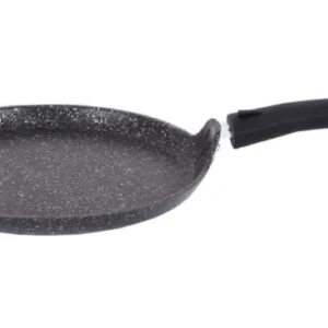 Сковорода блинная 24 см с антипригарным покрытием (темный мрамор) со съёмной ручкой