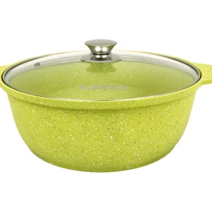 Кастрюля-жаровня 4л со стеклянной крышкой, АП линия "Trendy style" (Lime)