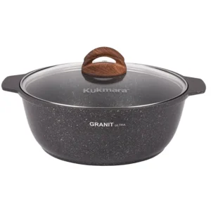 Кастрюля-жаровня 4л со стеклянной крышкой, АП линия «Granit Ultra» (Original)